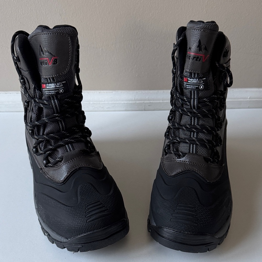 New Norti 8 Men's Black Water Resistant Boots 3M Thinsulate Size 9 - Picture 2 of 8